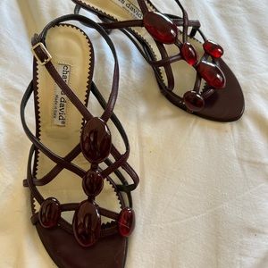 SOLD -   Charles David Beaded Low Heels
